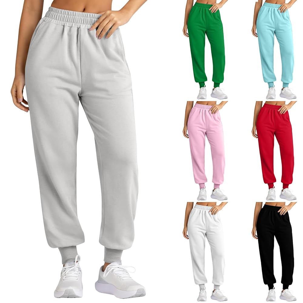 Amazon.com: Women's Cinch Bottom Sweatpants Baggy High